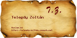 Telegdy Zoltán névjegykártya