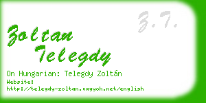 zoltan telegdy business card